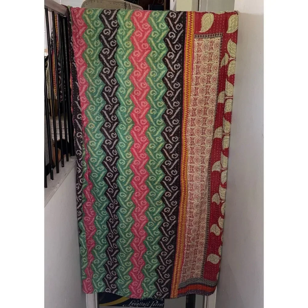 Handmade kantha quilt